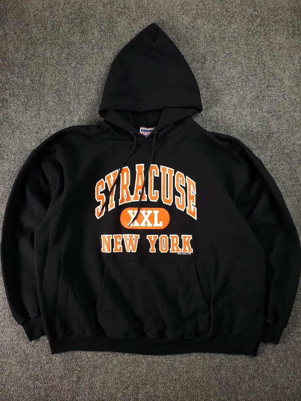 Vintage Syracuse Orangemen Hoodie XL Arch Spellout Pullover Sweatshirt Y2K 2007